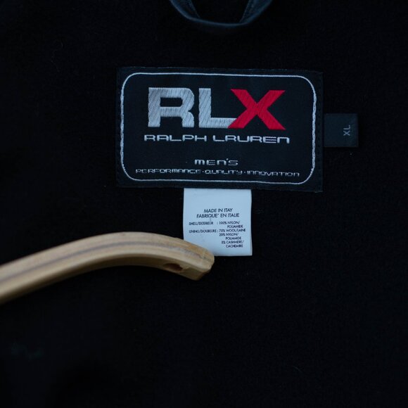 RLX Ralph Lauren Mens XL Tech Performance Jacket Black Nylon Wool Cashmere Italy - Picture 11 of 12